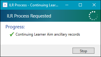 Continuing Learner Aim ancillary records listing